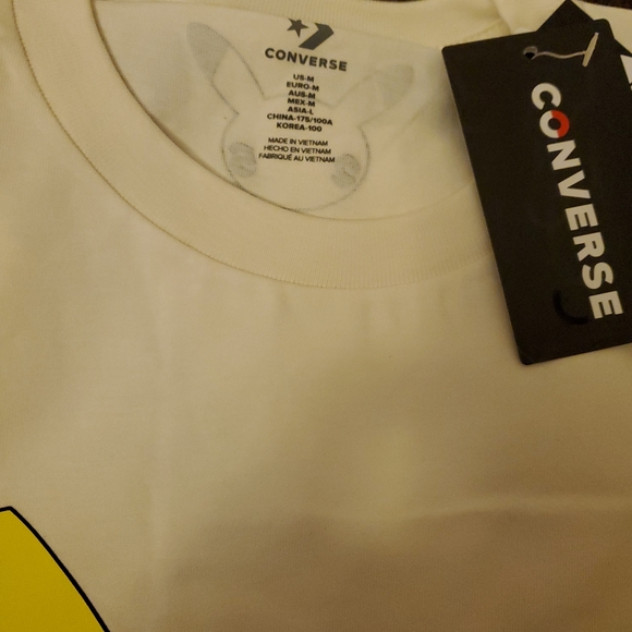 Converse x Pokémon Men's Short Sleeves  Pikachu T-shirt  medium - Picture 6 of 6